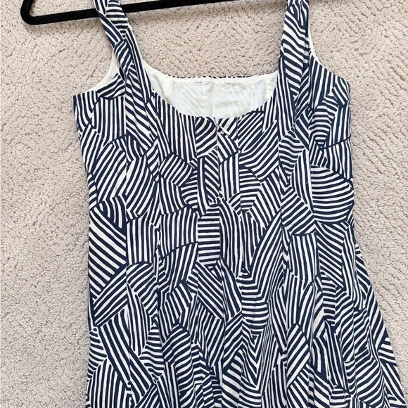 STAUD black and Cream Striped Dress - Picture 5 of 6